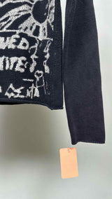 MM6 V-neck Painted Light Sweater