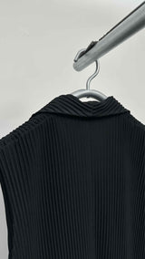 Homme Plisse Tailored Pleated Long Vest