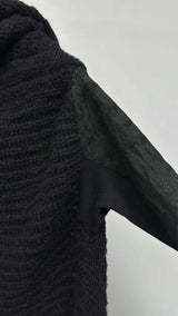 Rick Owens Suede-sleeve Knitted Gawn