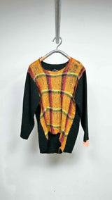 Tricot Comme Des Garcons Plaid-front Sweater