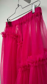 Noir Kei Ninomiya Ruffle-trim Tulle Sheer Skirt