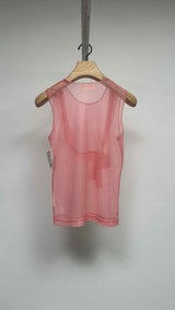 Comme Des Garcons Bow-Detail Mesh Tank Top