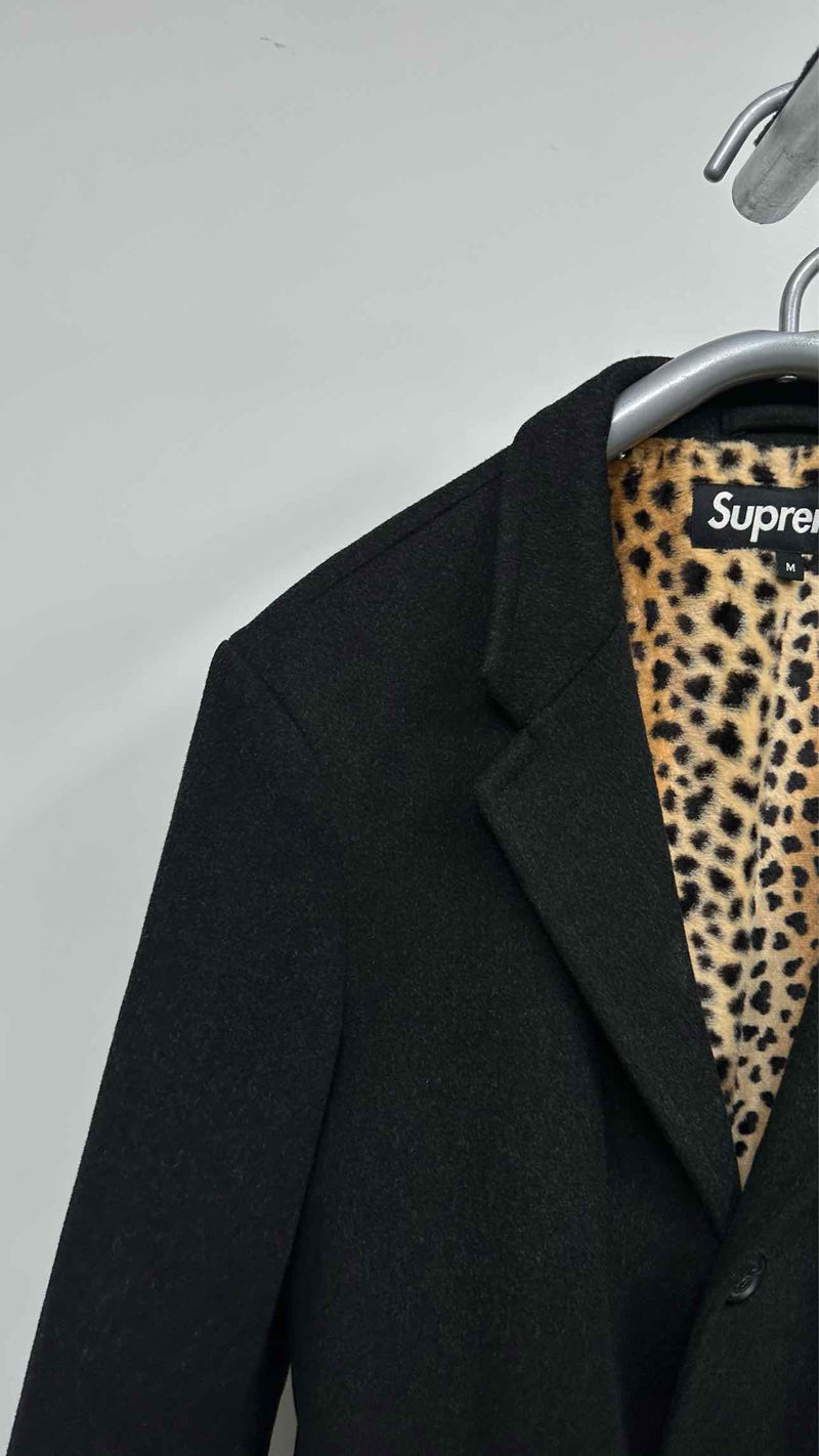 Supreme X Loro Piana Leopard-Fur-Lining Over Coat
