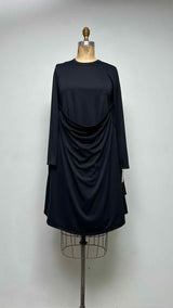 Comme Des Garcons L/S Glitter Drape-layered Dress