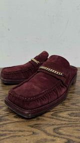 Martin Rose Square-toe Suede Mules