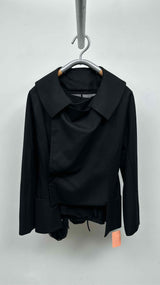 Yohji Yamamoto Back Silk Lace-up Detailed Jacket