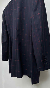 Gucci GG Monogram Pin-stripe Blazer Jacket