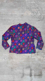 Versatile Baroque Printed Silk Jacket