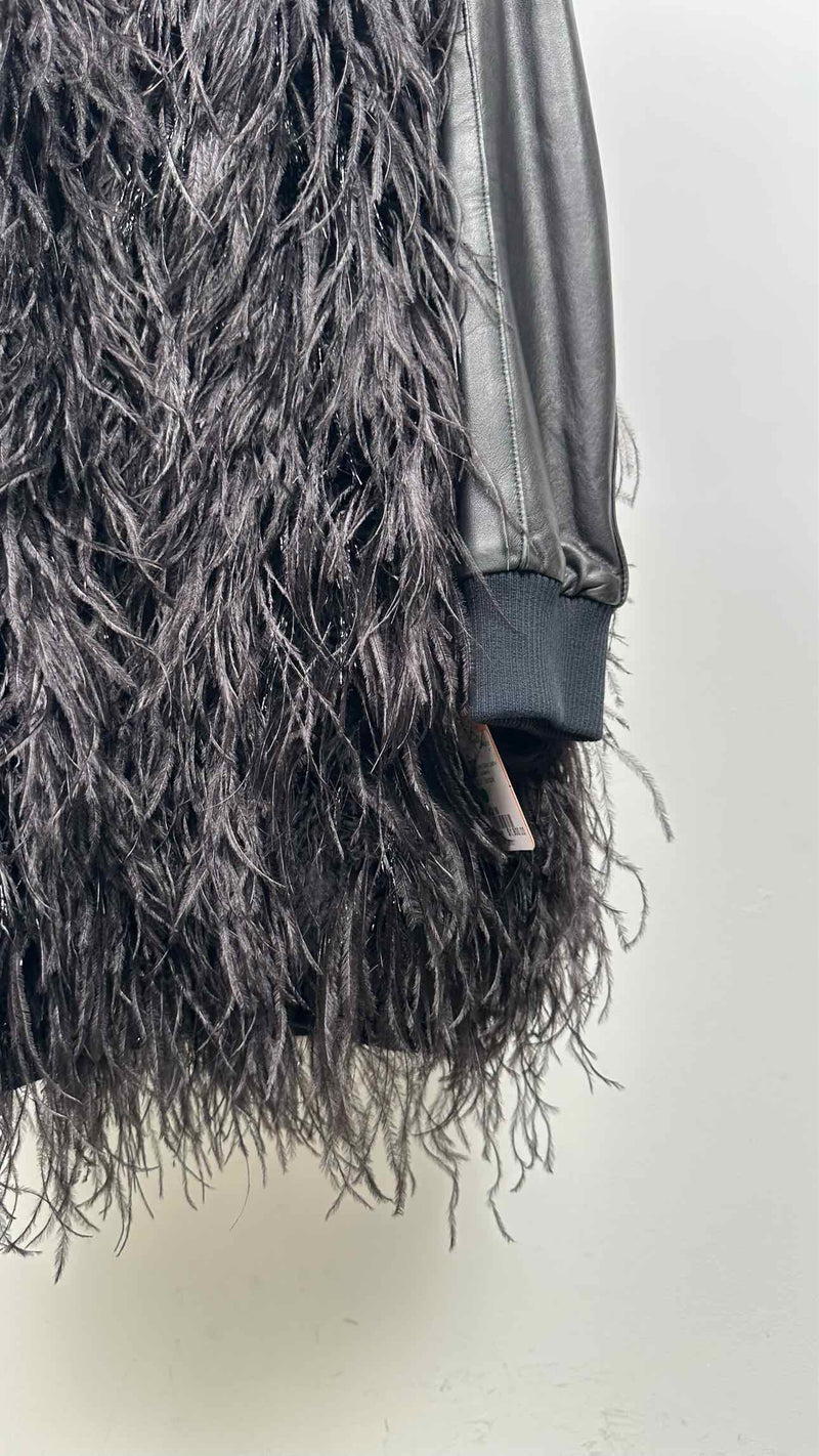 Margiela Leather / Feather Coat