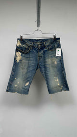 Hysteric Glamour Distressed Studded Denim Shorts