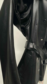 Sportmax Two-Piece Nappa Belted Leather Jacket