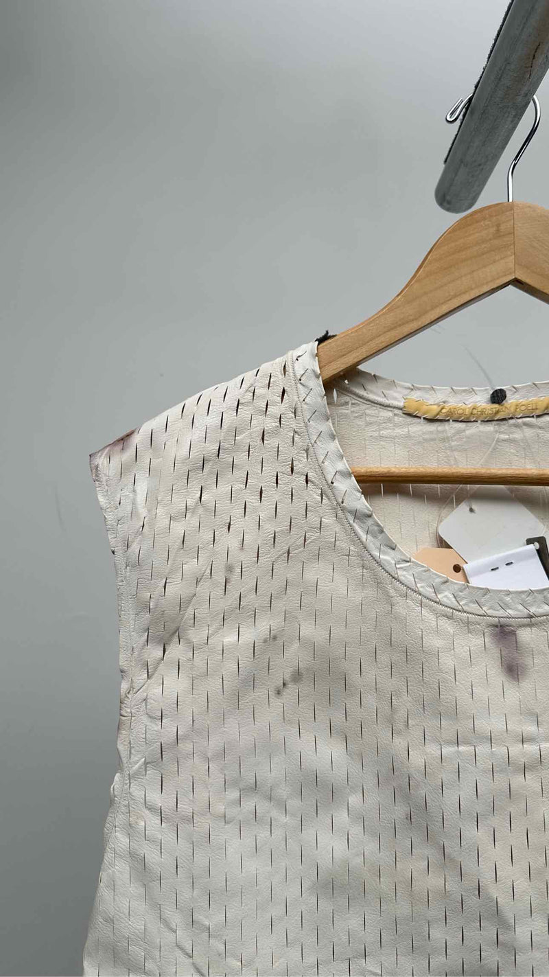 Carol Christian Poell Poell Perforated-leather Object-dye Vest