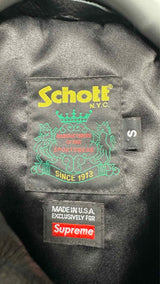 Schott X Supreme Leather Car Coat