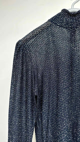 Chloe L/S Mock-neck Sparkle Top