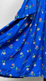 Balenciaga L/S Oversized Floral Silk Dress