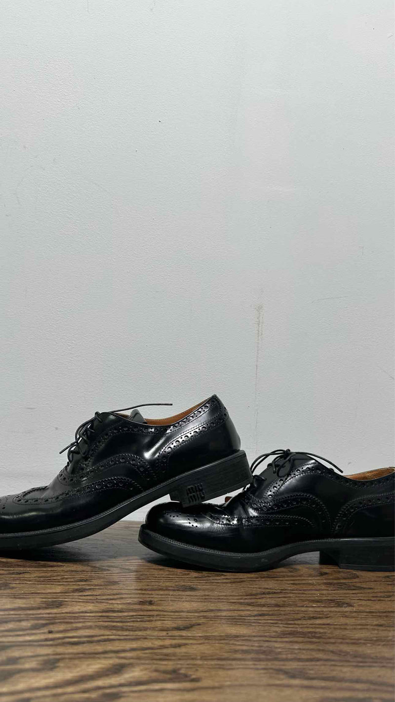 Miu Miu X Church's Wing-chip Leather Shoes