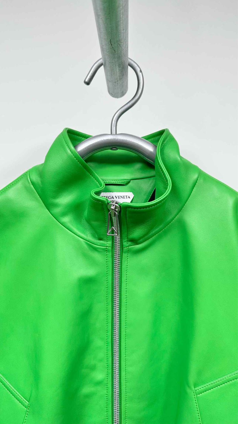 Bottega Veneta High-neck Leather Jacket