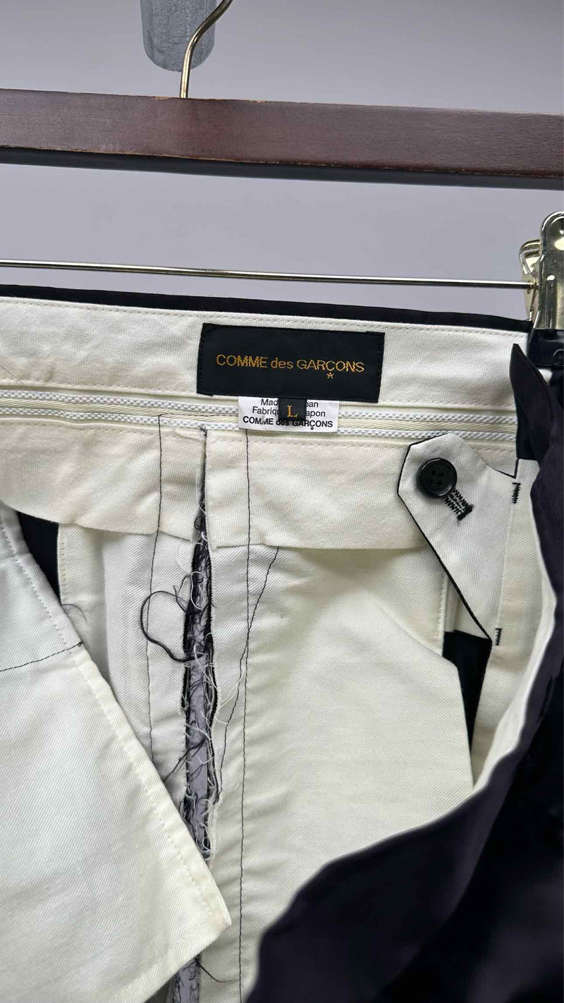 Comme Des Garçons Satin Cut-out Wide Pants