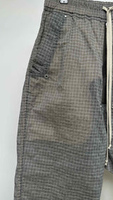 Rick Owens Grid Pattern Drawstring Bermuda Shorts
