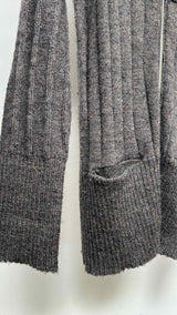 Comme Des Garcons Homme Zip-up Rib Long Cardigan