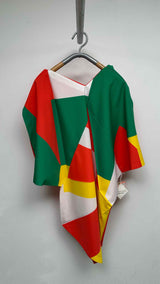 IKKO TANAKA X Issey Miyake N/S Color-blocking Pleated Fold Dress
