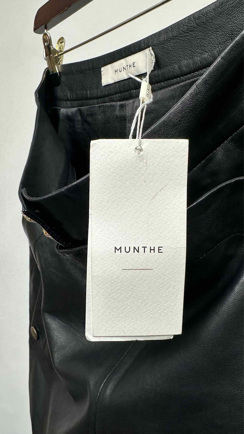 Munthe Sailor Leather Wide Shorts