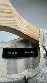 Proenza Schouler N/S Pleated Taxed Silk Top