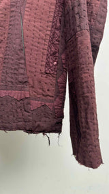 By Walid Sashiko Crochet Textured Padded Jacket