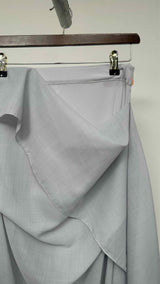 Issey Miyake Asymmetrical Draped Sheer Midi Skirt