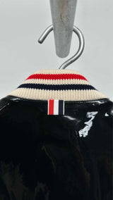 Thom Browne 4-bar 4-bar Patent-body Leather Bomber Jacket