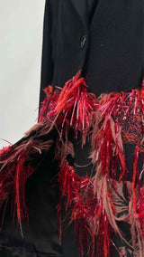 Dries Van Noten Tinsel Yarn Fringe Light Coat