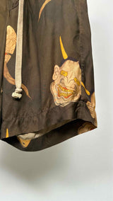 Uma Wang Japanese Mask Silk Shorts