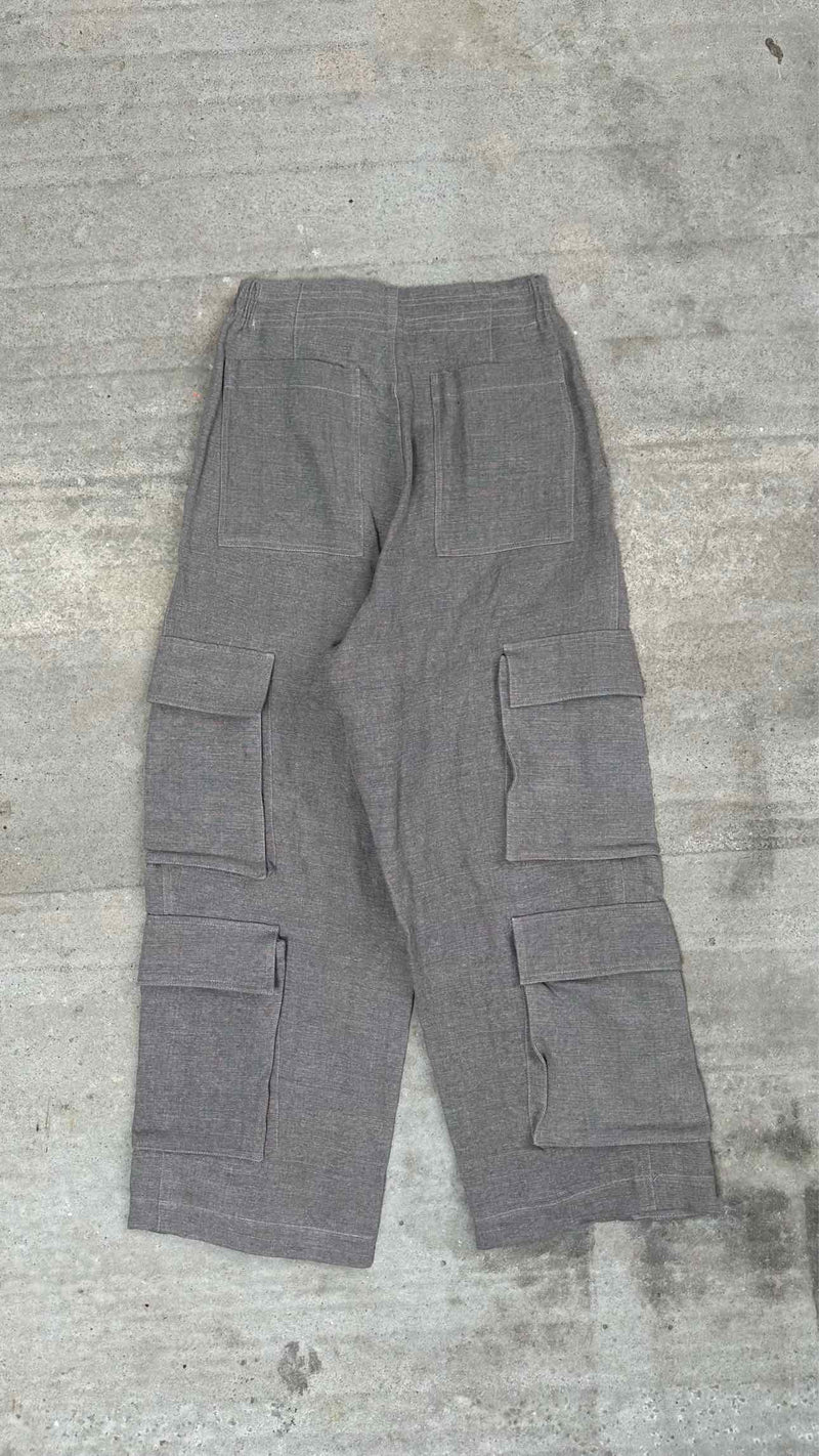 Hed Mayner Heavy-weight Linen Wide Cargo Pants