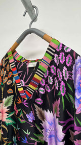 Pierre-Louis Mascia L/S Floral Kaftan Silk Dress