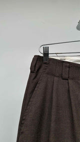 Evan Kinori High-waisted Houndstooth Wool Pants