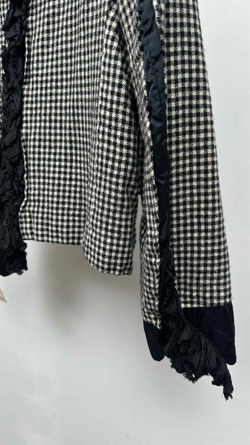 Comme Des Garcons Comme Des Garcons Frill-detailed Check Jacket