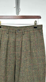 Tricot Comme Des Garcons Pleated Cropped Tweed-wool Pants