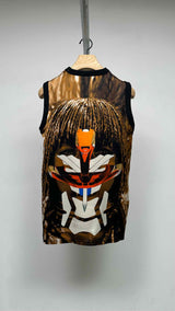 Givenchy N/S Tribal Print Silk Top