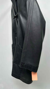 Courreges Leather Duffle Hooded Coat