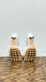 Bottega Veneta Lido Intrecciato Leather Heel Sandals