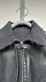 MA+ Quilted-lining Leather Jacket