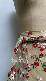 Simone Rocha Embroiderd Mesh Wrap Apron Skirt