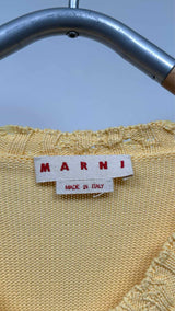 Marni Distressed Cropped Knit Vest