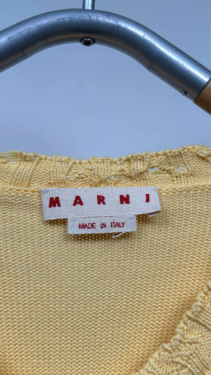 Marni Distressed Cropped Knit Vest