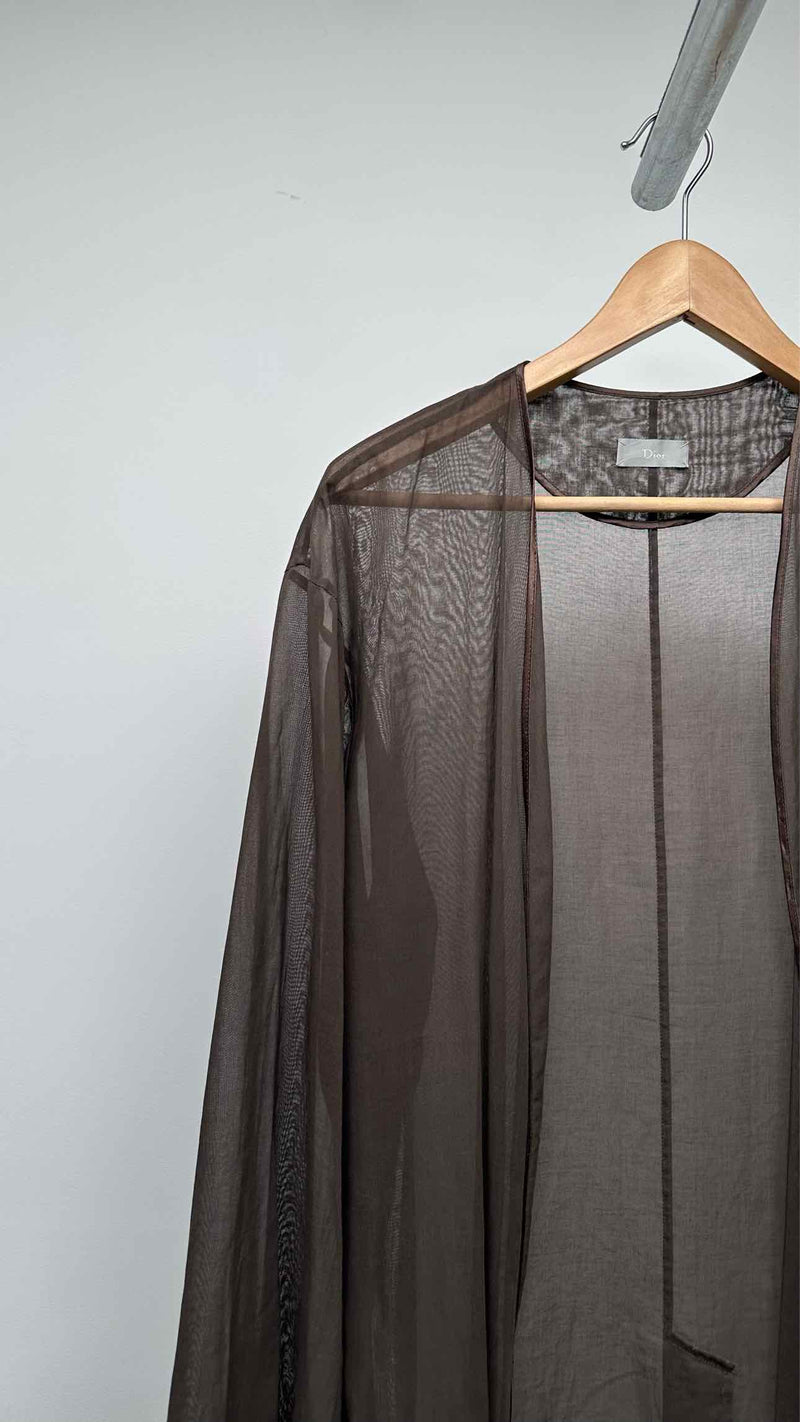 Dior Homme Sheer Wide-Sleeve Gown