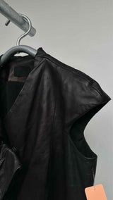 Yohji Yamamoto Draped Asymmetrical Leather Vest