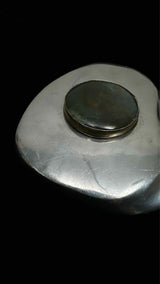 Vintage Silver-stone Belt Buckle
