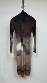 MM6 L/S Pixel-pattern Dress