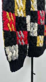 LOEWE Patchwork Cable-knit Cardigan
