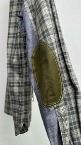 Junya Watanabe MAN Elbow-patch Hybrid Plaid Shirt